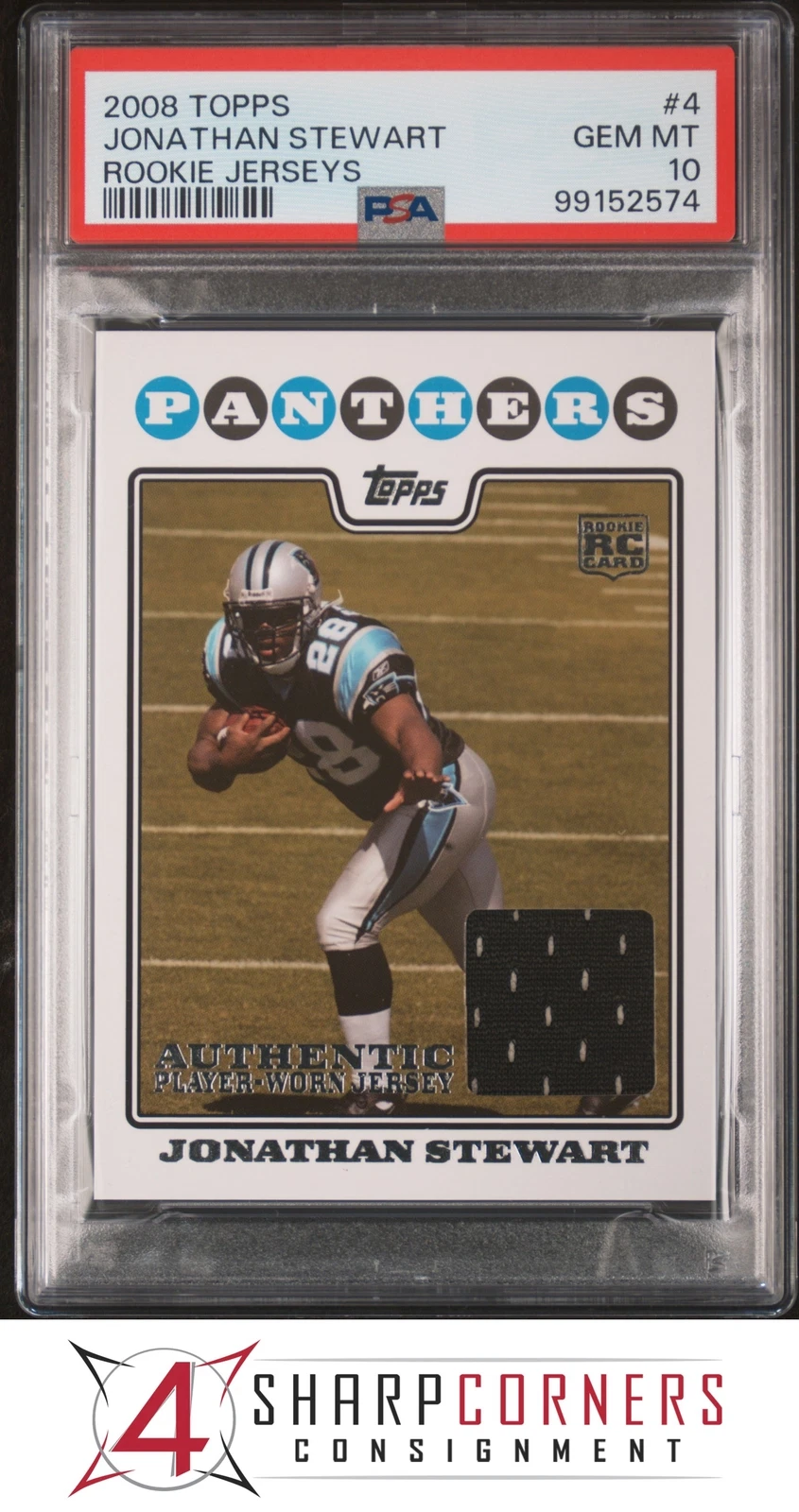 Jonathan Stewart Topps Rookie Jerseys #4 Base