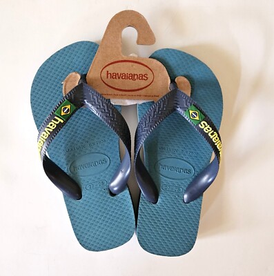 Havaianas NEW NWT 27-28 Alpargatas Blue Thong Sandals BA1-39