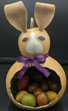 Bunny Basket Gourd with Gourd Eggs from Blue Mountain Collection, Handcrafted