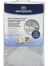 Sertapedic Plush Contoured Changing Pad COVER Super Soft Mink Gray Serta NEW