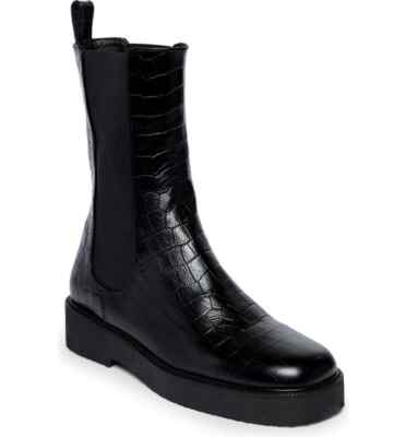 $500 STAUD Palamino Chelsea Boot CROC-EMBOSSED