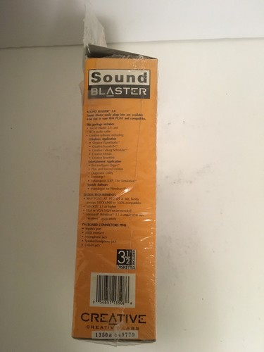 Creative Labs Sound Blaster 2.0 Value Edition SB-0100 Vintage 1994 READ ! - Picture 4 of 10