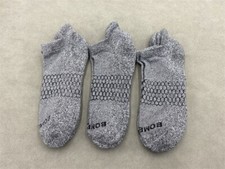 3 Pairs's Bombas Honeycomb Marl Ankle Socks Women Size Medium Gery