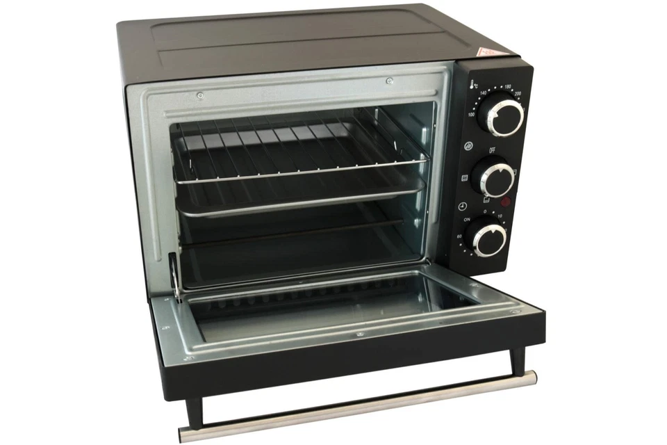 Deski Mini Backofen 15L Timer Oberhitze Unterhitze 1200W Ofen Backblech + Rost - Bild 3 von 4