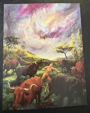 art postcard os Lisa Zwerling painting First Street gallery invitation