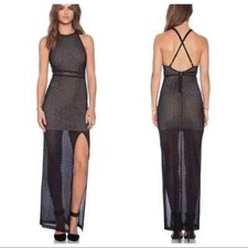 Alice + OliviaWomen's Black Ida Cross Back Maxi Dress Size 8