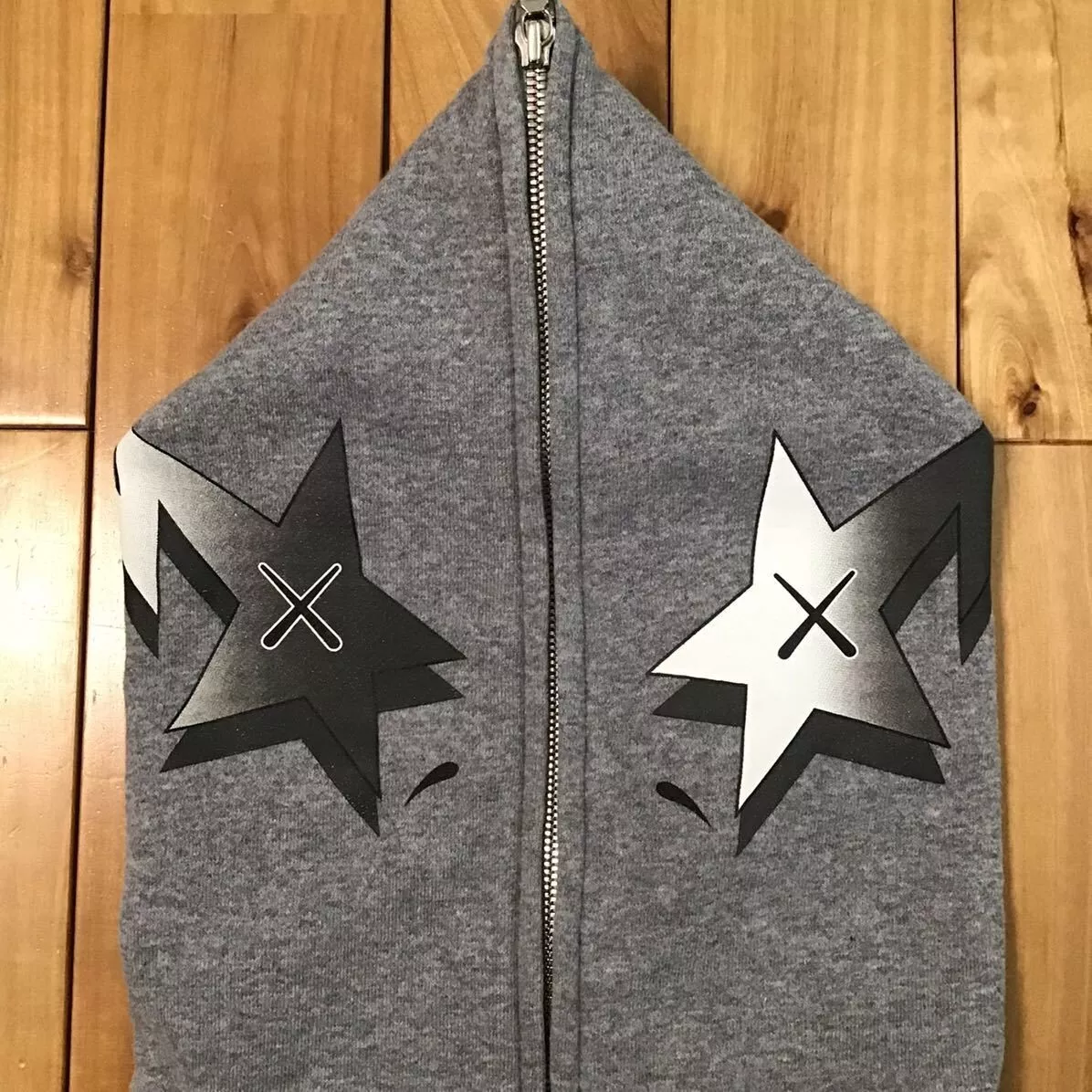 Grey kaws cheap hoodie
