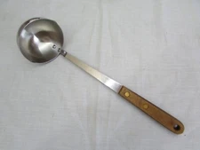 Vintage Robinson Knife Co Stainless Ladle Wood Handle USA