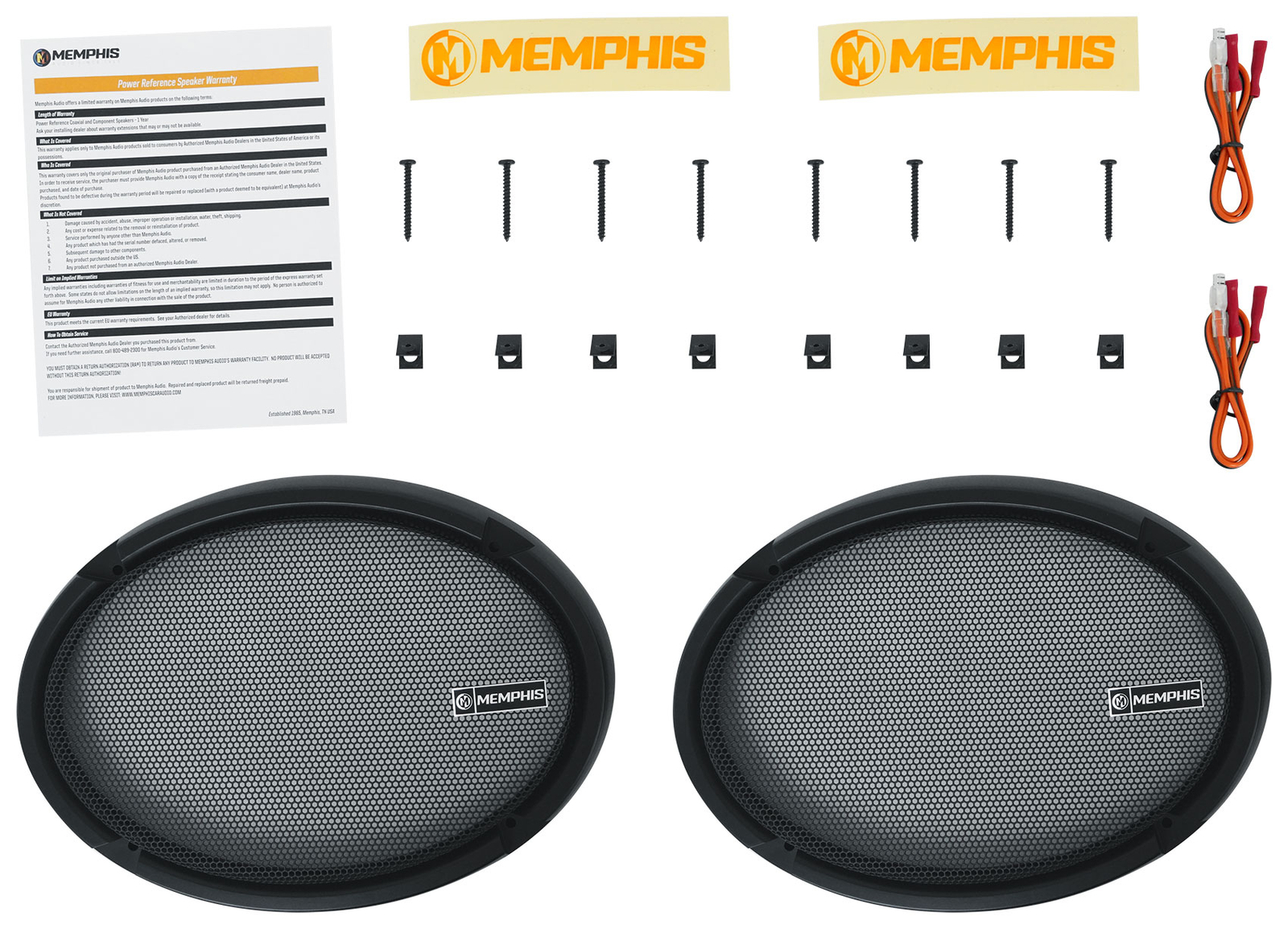 4 Автомобильные стереодинамики Memphis Audio PRX69S 6x9 мощностью 120 Вт с неглубоким креплением