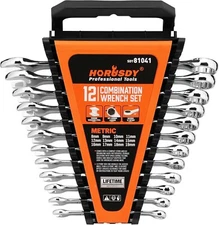 12piece Metric Wrench Set Combination Wrench Set With Organizer 12 Point 8mm