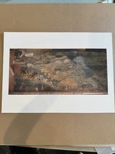 LORENZETTI AMBROGIO (?-m. 1348) Vita in campagna Country life SIENA poster