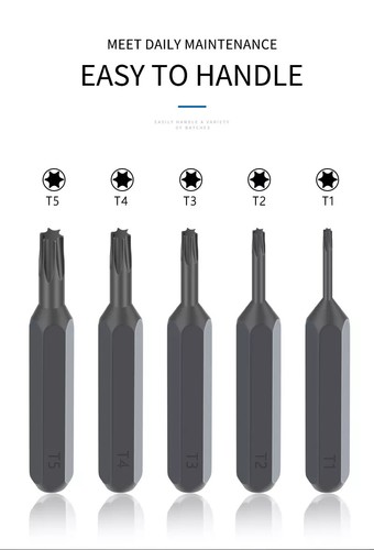 Micro Torx Driver Bits Set T1,T2,T3,T4,T5 Star Cell mobile Phone GPS Repair mobi - Picture 10 of 11