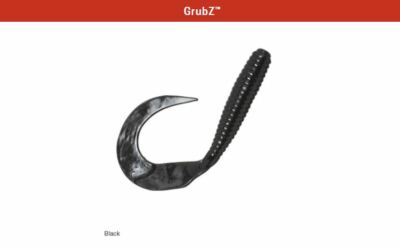 Z-Man GrubZ 2.5'' - Black - Zman Soft Plastic Curly Tail Pack of 8