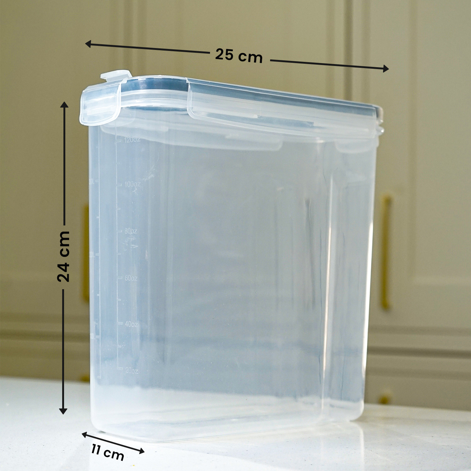 4pc Air Tight Storage Containers Cereal Food Dry Kitchen Pantry Dispenser