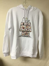 NWT Peanuts Licensed  Embroidered Pullover  Hoodie Size Medium Snoopy #703U