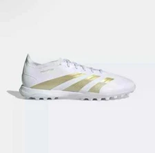 Adidas Men Predator League Turf Soccer Football Cleats White Gold Sz 7.5 9.5 11