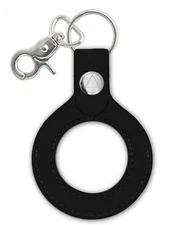 AA Program Black Rubber Key Fob Coin/Medallion Holder W/Clear Plastic Window 