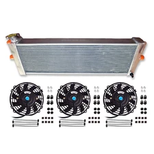Air to Water Intercooler Aluminum Heat Exchanger Radiator universal & Fans