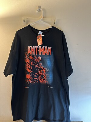 Ant-Man T-Shirt Marvel's Graphic Superhero Tee Black XX-Large Nerd Block EUC 2XL