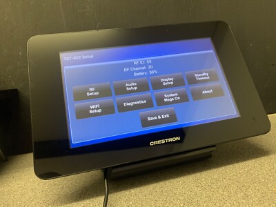 Crestron TST-902 8,7 Zoll Kabelloser Touchscreen mit Ständer & Netzteil