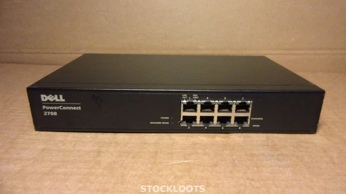 Dell 2708 PowerConnect Gigabit 8-Port Ethernet Switch Managed - EXCL RACK MOUNTS