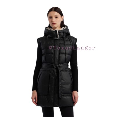 NWT Hunter Doby Puffer Vest L Large Black Noir