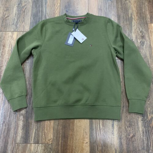 Tommy Hilfiger Sweatshirt Men's Size Medium Green Crew Neck Long Sleeve