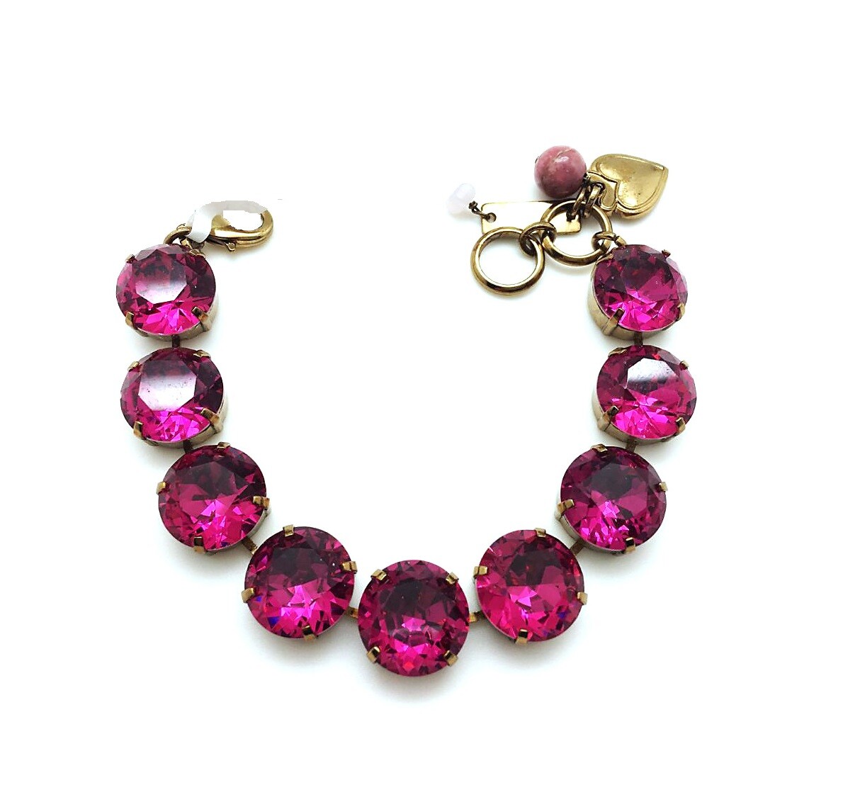 Mariana Bracelet Stunning Fuchsia Swarovski Crystals My Treasures Coll.