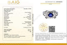 AIG Cert 1.34Ct Fancy Oval Cut Natural Diamond Engagement Ring 14k White Gold