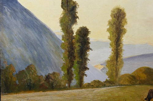 Sylvain SAUVAGE (1888-1948) paysage de Montagne Lons-le-Saunier Lecomte Jura