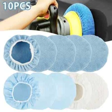 10Pcs Car Polishing Pad Bonnet Polisher Buffer Cover Cleaning Tools Accessories