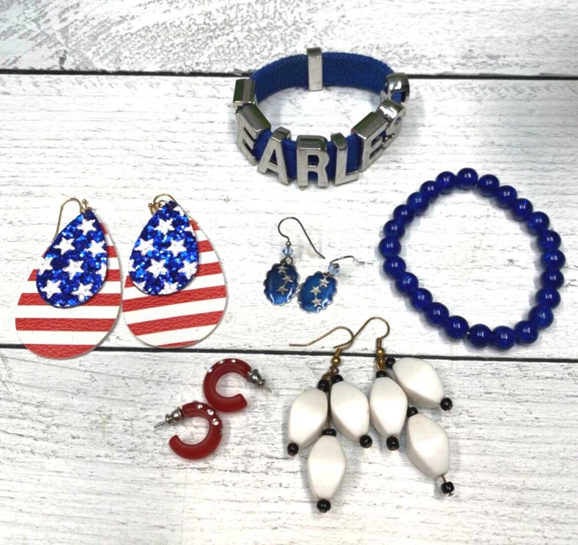 Patriotic Jewelry Set | Earrings | Bracelets | 4th of July Jewelry