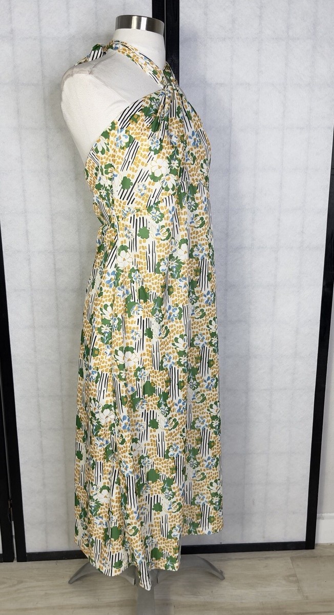 Zara floral print halterneck Dress. Size: M | eBay