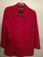 Jacques Vert Red Double Breasted Coat