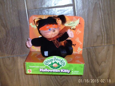 KOHL PATCH KINDER HALLOWEEN KÄTZCHEN SCHWARZE HAARE IN BOX