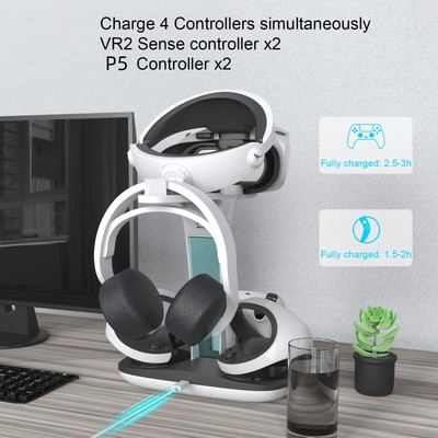 For PS VR2/P5 Gamepad Charging Dock for PS5 Elite Handle Charger Helmet Headset