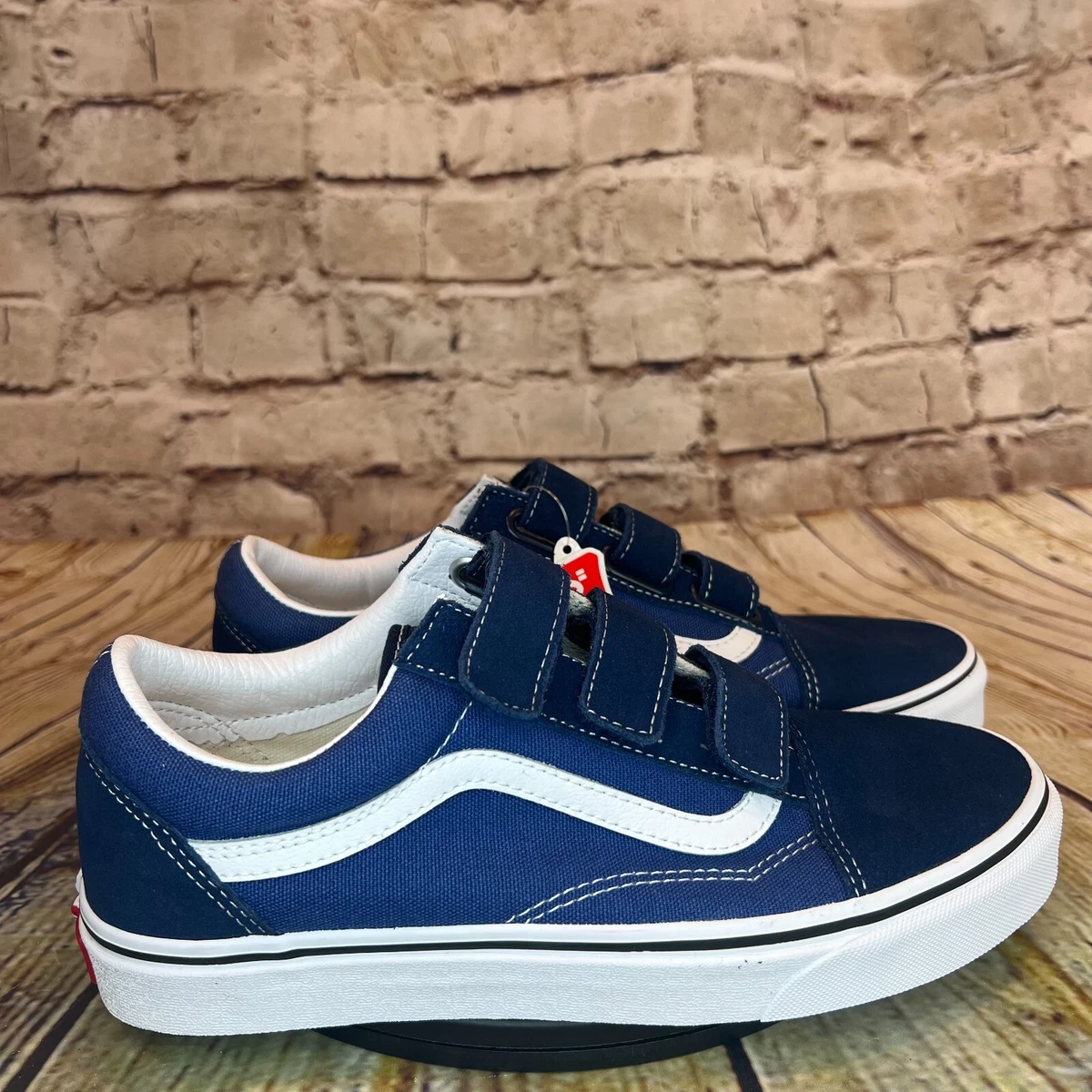 blue vans with straps