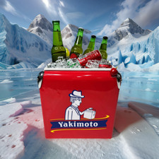 Enfriador de metal Yakimoto 14qt cofre de hielo, enfriador aislante, mantener el frío durante mucho tiempo