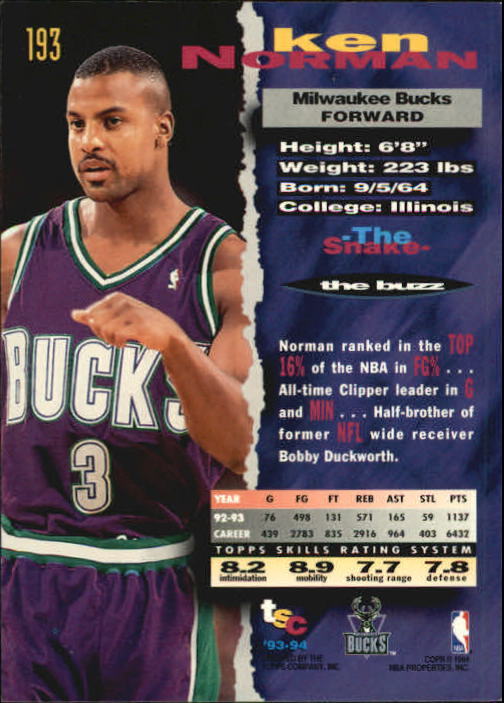 1993-94 Stadium Club #193 Ken Norman - NM | eBay