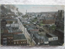 Antique Bird's Eye View Of Youngstown, Ohio Postcard 1908