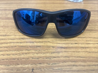 Costa Del Mar Mens Cat Cay Rectangular Sunglasses 580 P Blue Mirror Lenses