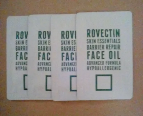 4 Rovectin Skin Essentials Barrier Repair Face Oil Sample Packets - 0.3 OZ.