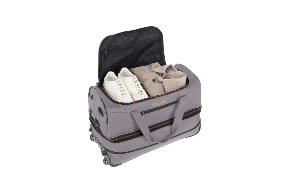 Rollenreisetasche Travelite BASICS 55cm Grau perfekt als Geschenk Damentasche - Bild 3 von 4
