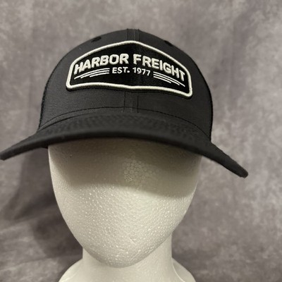 Harbor Freight Tools HFT Mesh Back Snapback Trucker Hat Gray & Black Logo