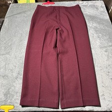 Vintage Womens Polyester Levi  s Size 36 Red Straight Wide Leg Trouser Pant 70  s
