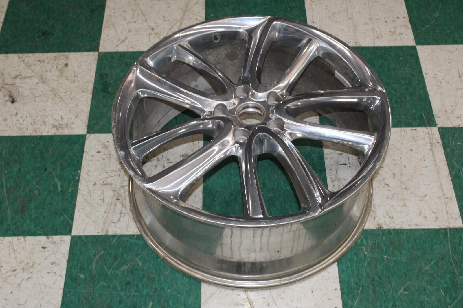 ⚠️WORN⚠️ 20-23 Continental Polished Alloy Wheel 22x9 Ten 10 Split Spokes WTY Rim