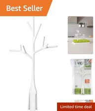 Durable White Twig Drying Rack Accessory for Organized Baby Bottle Drying