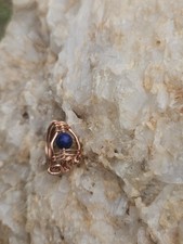 Handcrafted Copper Wire-Wrapped Blue Lapis La...