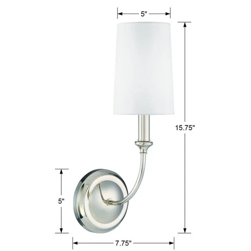 Crystorama Sylvan 15 3/4"H Polished Nickel Wall Sconce - Picture 8 of 8