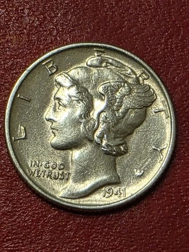 1941-P Mercury Dime SILVER Gem BU Uncirculated Full Bands NICE ONE!  BUY IT NOW!